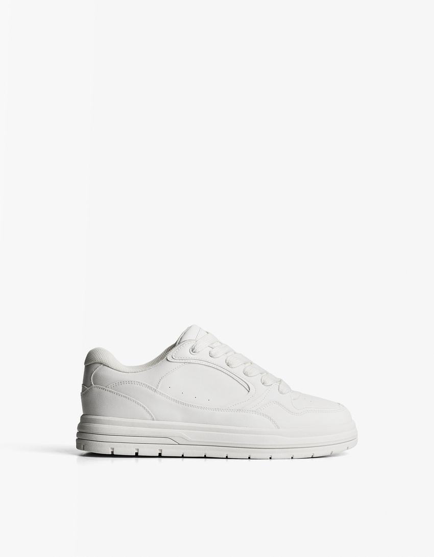 Baskets street basiques-Blanc-0