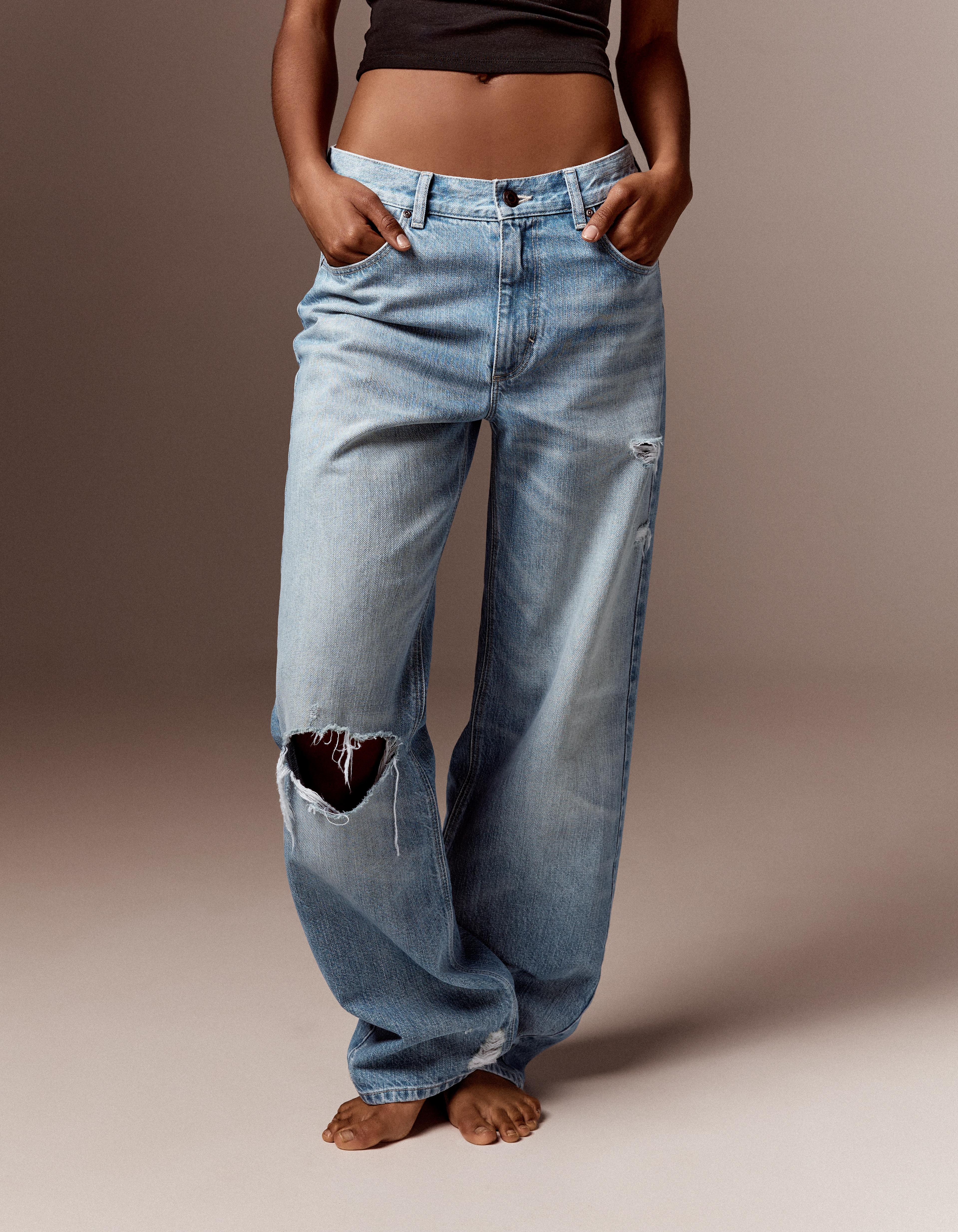 Straight baggy jeans — Light blue