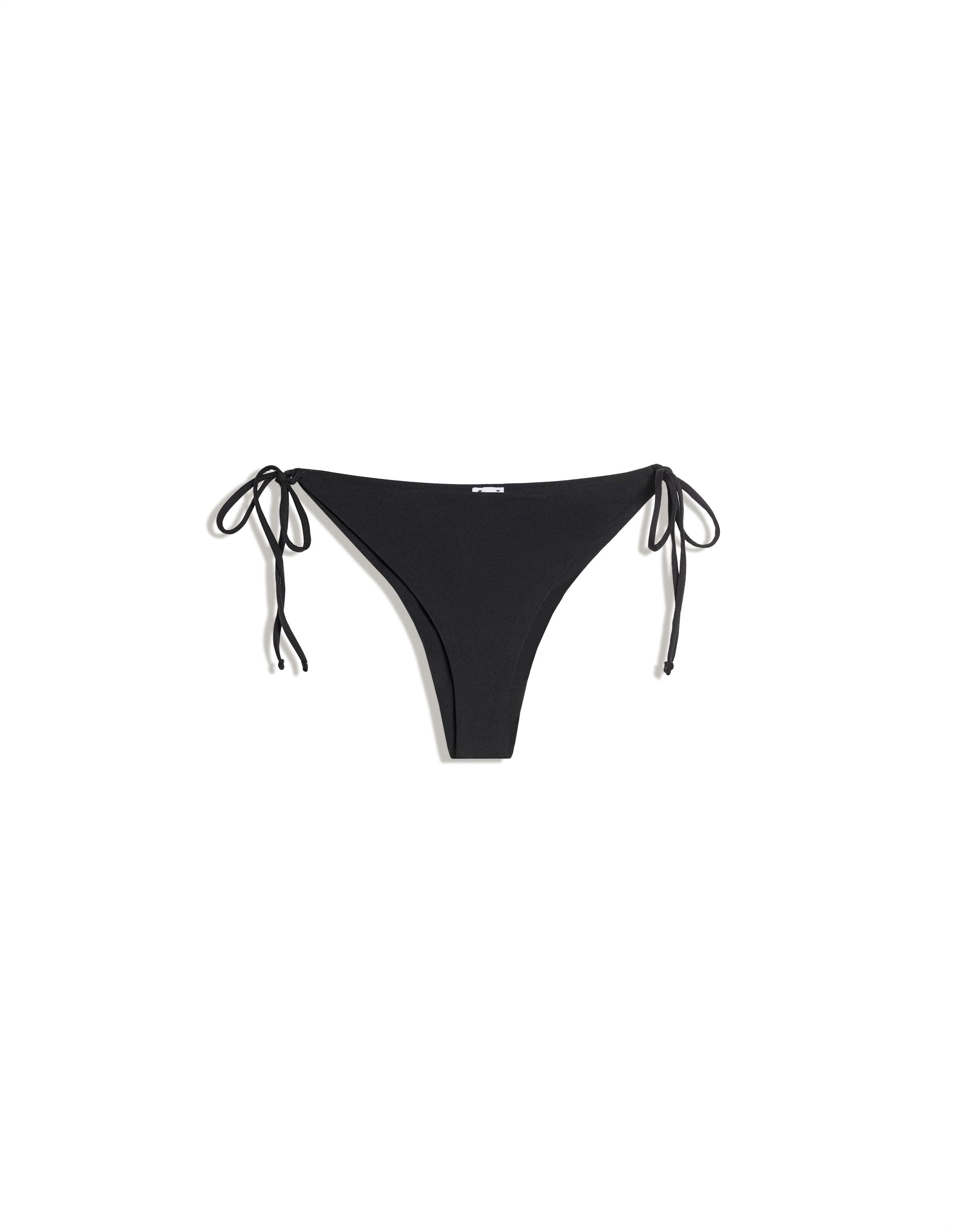 Tie bikini bottoms — Black