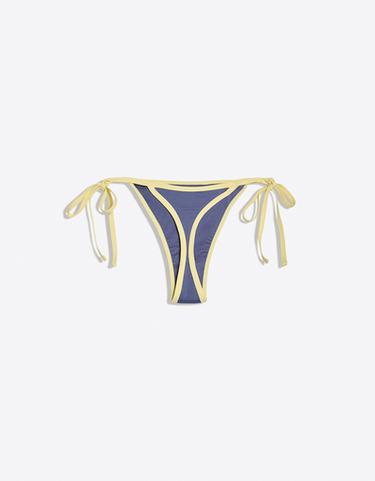Contrast thong bikini briefs — Navy 6