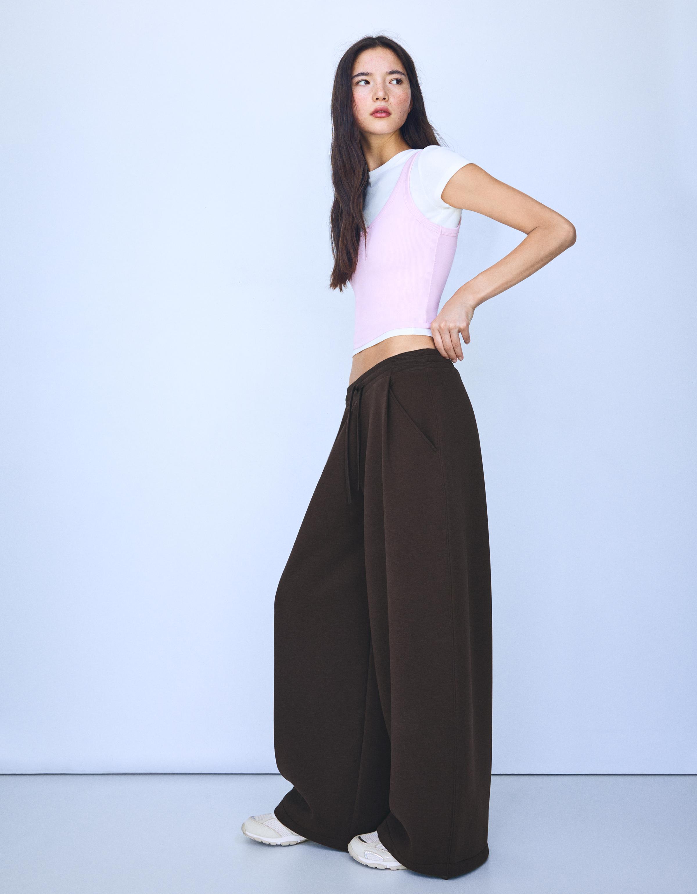 Barrel trousers — Brown