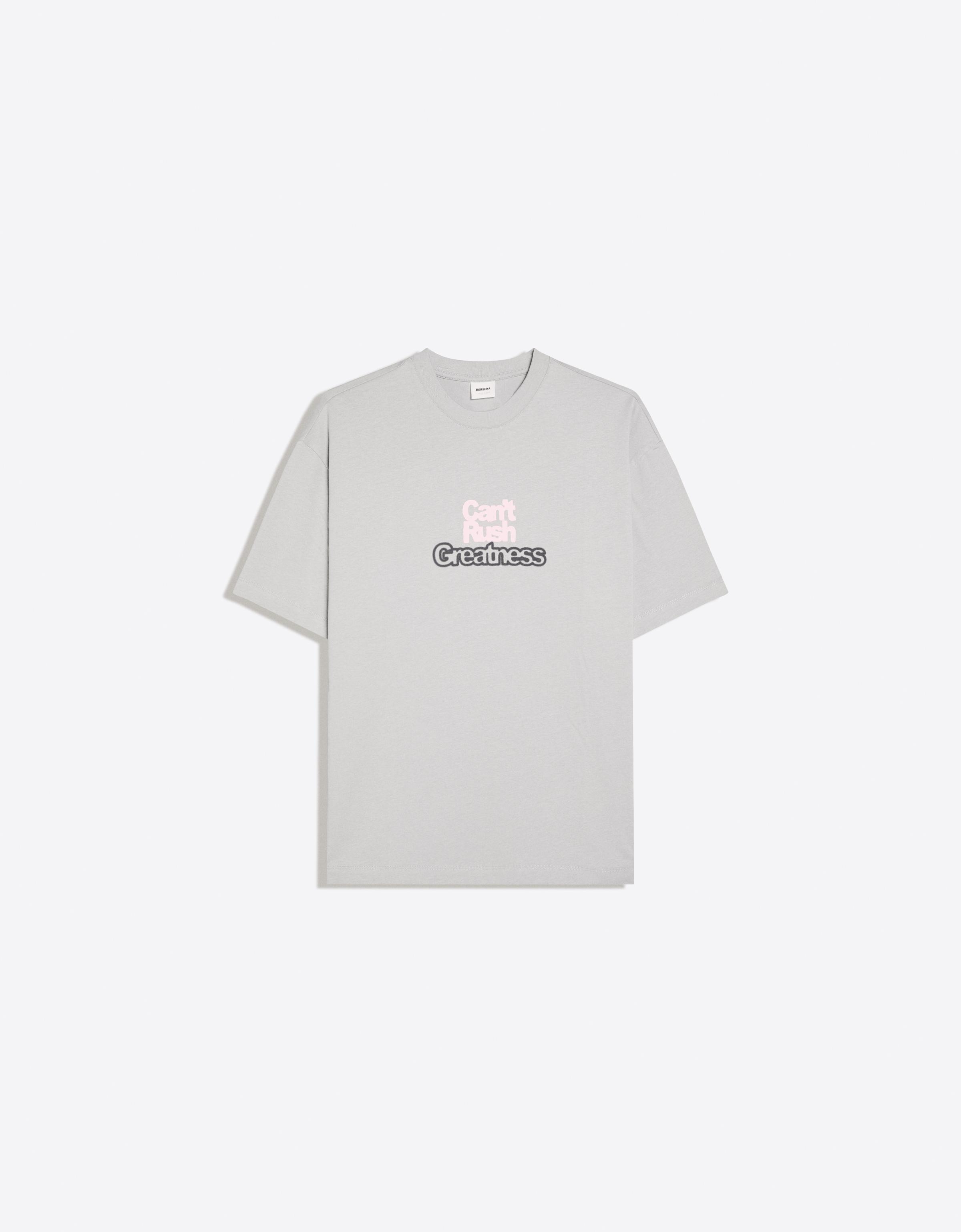 Boxy print T-shirt — Grey