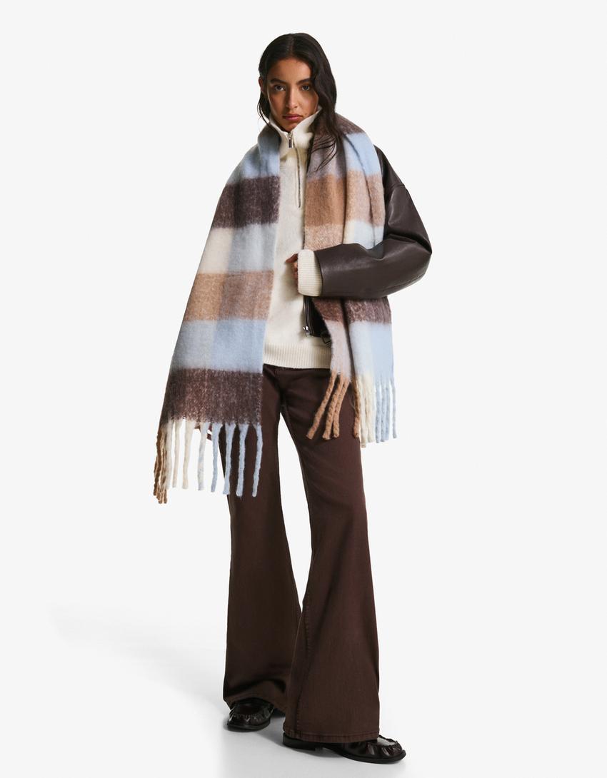 Cachecol aos quadrados-Areia