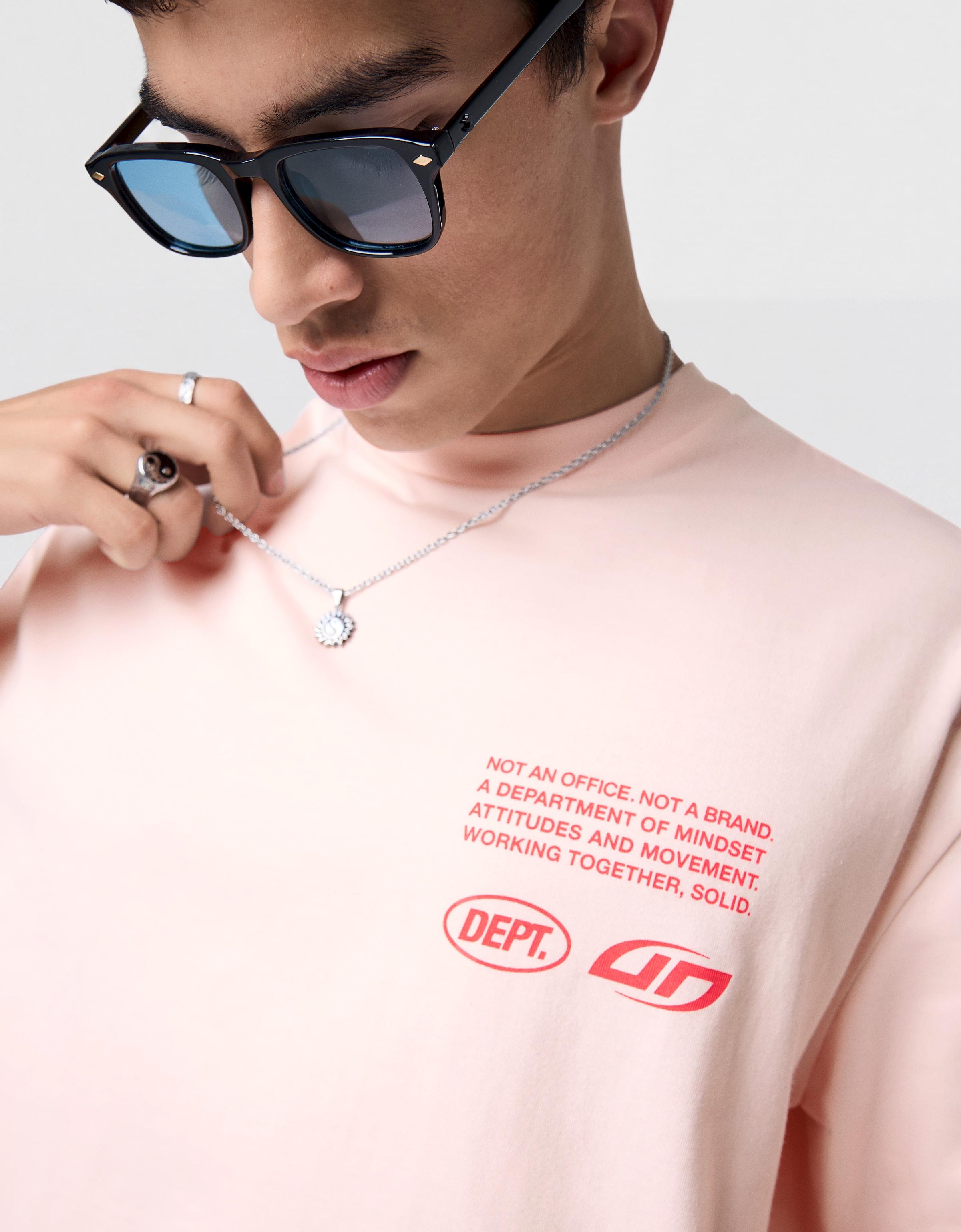 Boxy street lettering T-shirt — Pink