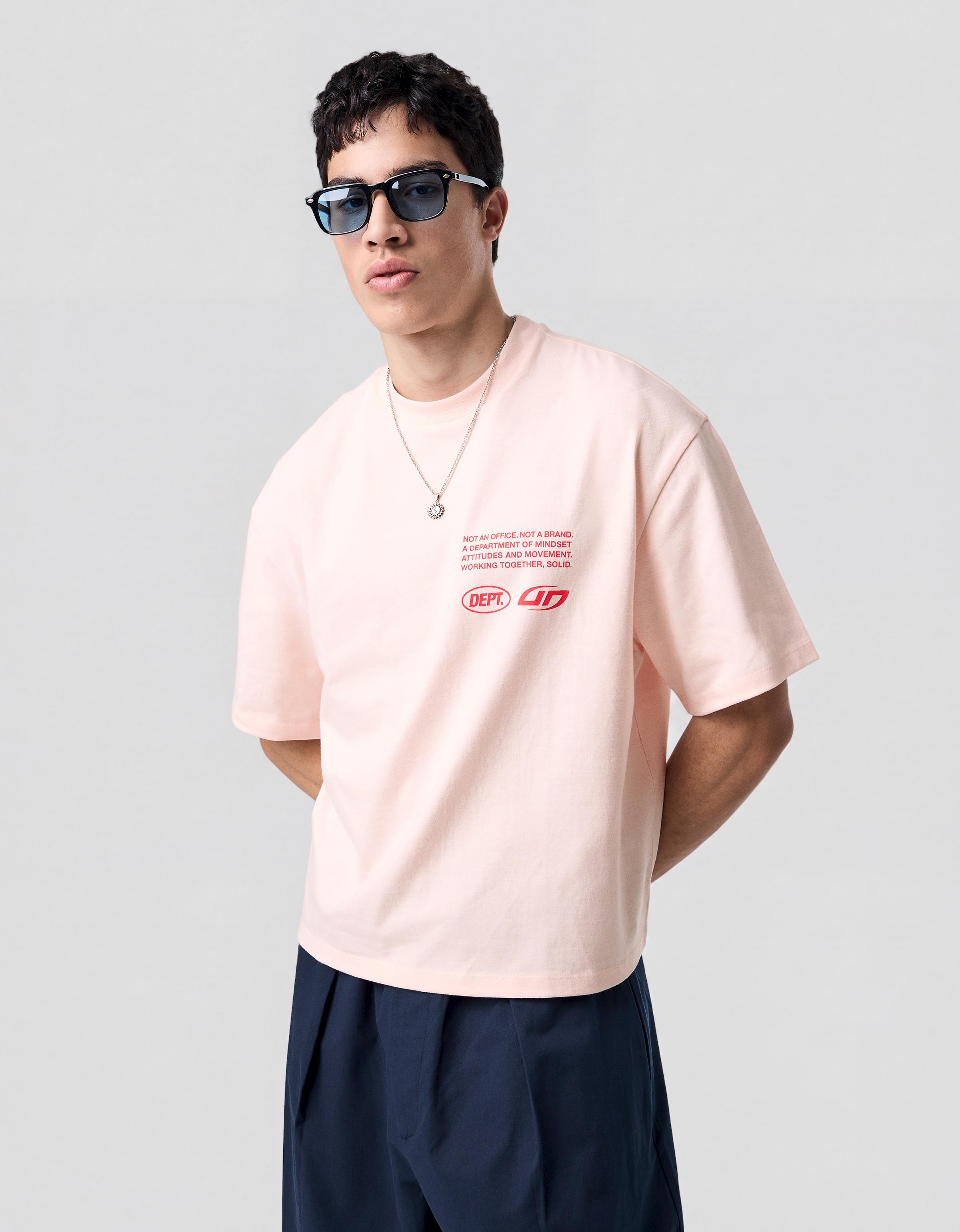 Boxy street lettering T-shirt — Pink