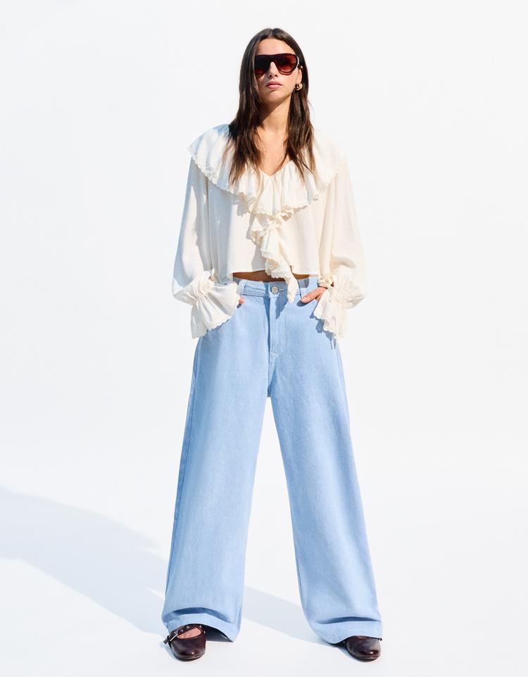 Super baggy full-rise jeans