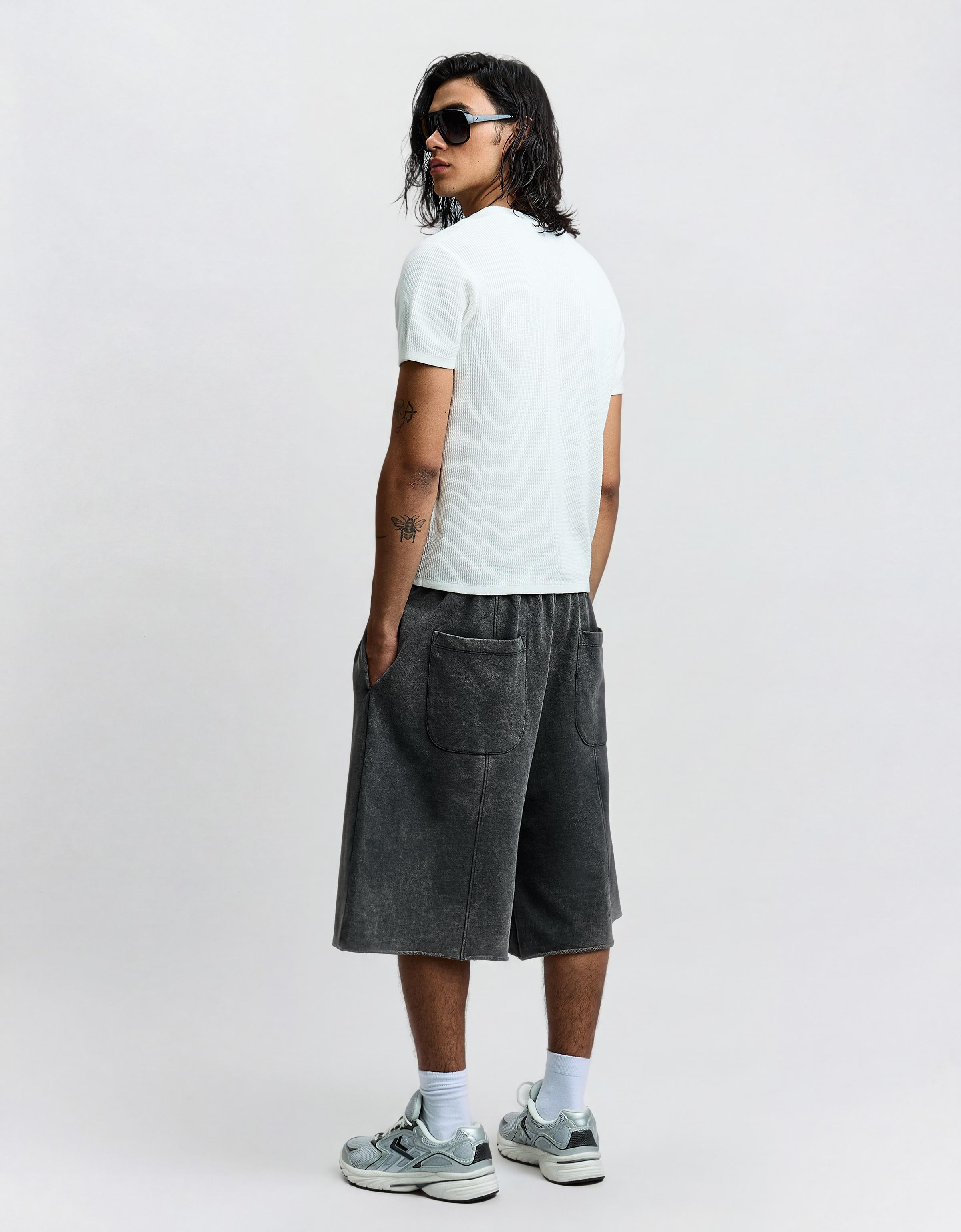 Jogger Bermuda shorts — Grey