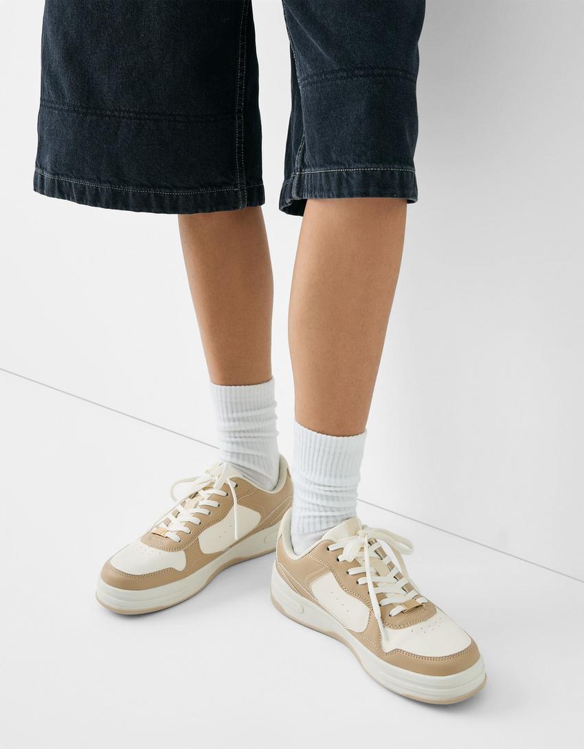 Contrast trainers-SAND-1