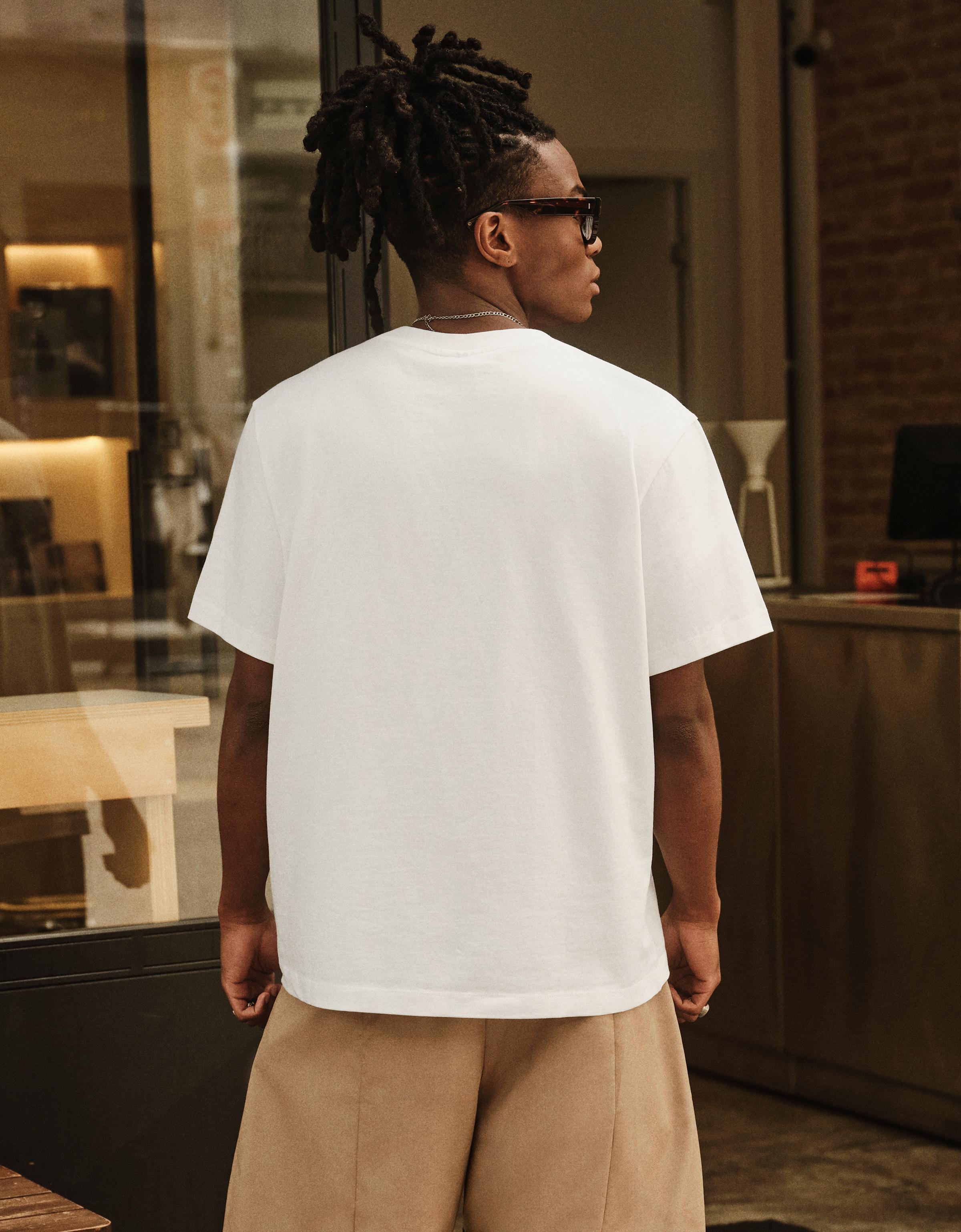 Regular fit print T-shirt — White