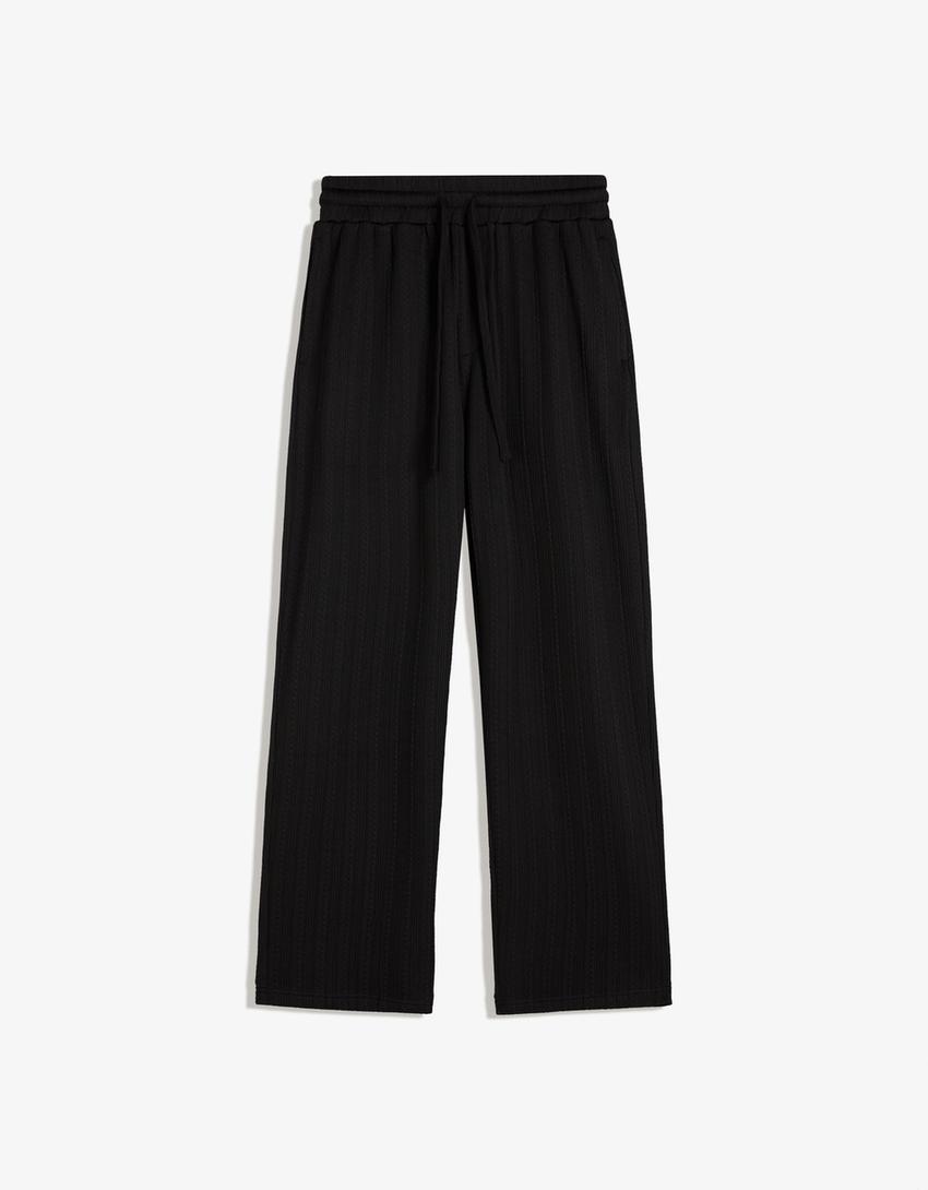 Pantalon structure-Noir