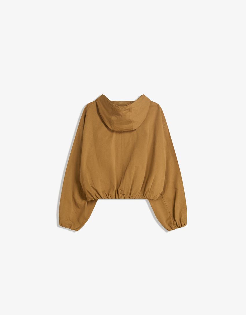 Hooded jacket-Camel