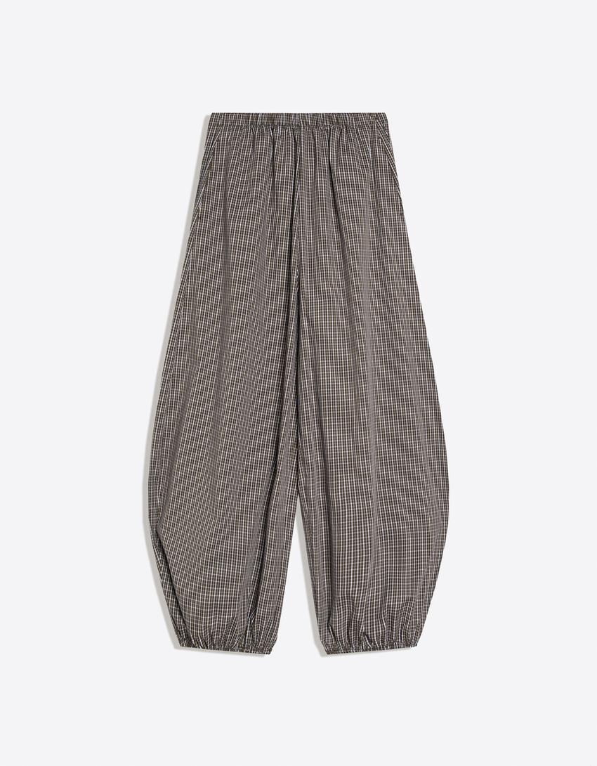 Poplin bloomer pantolon-Haki