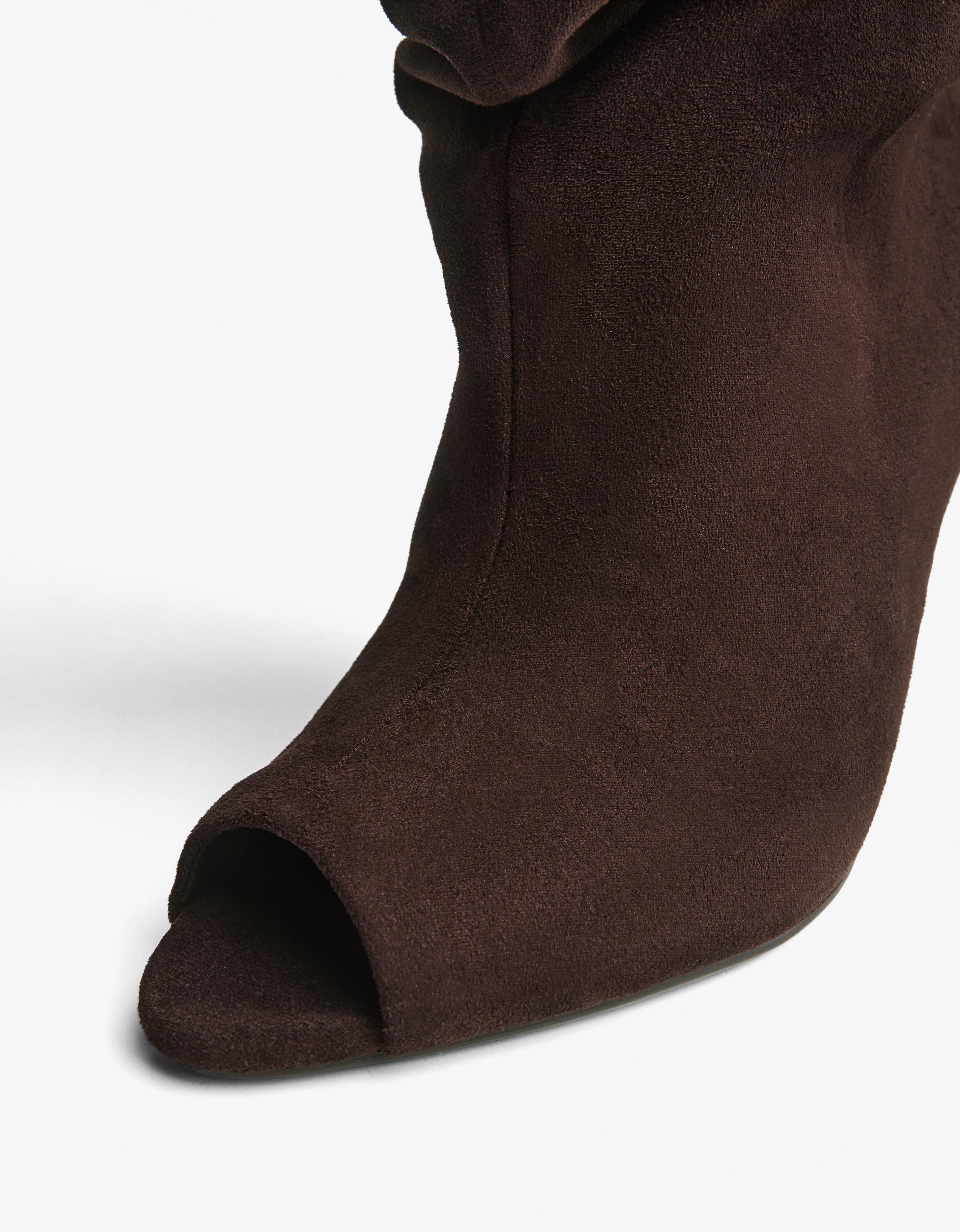 Split stiletto heel boot
