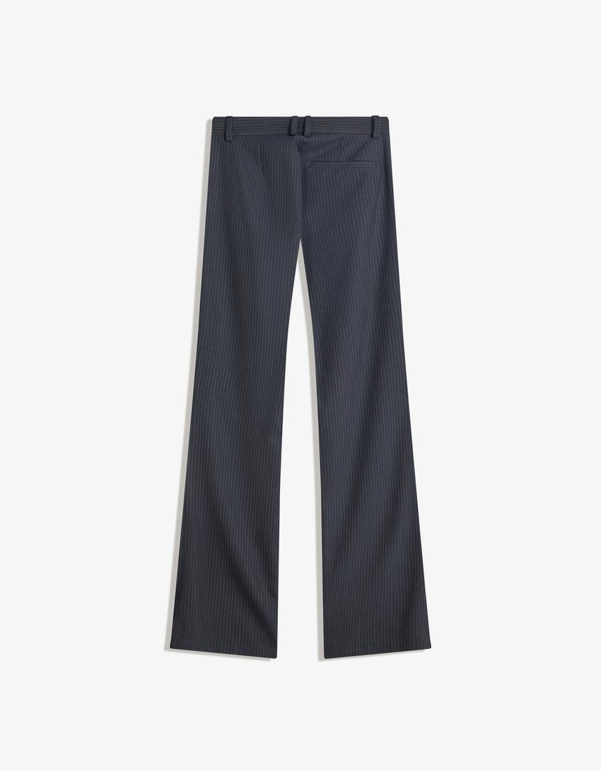 Low-rise boot-cut trousers-Navy-4
