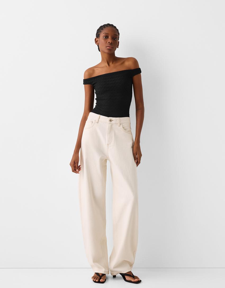 Body Bardot texture-Noir-3