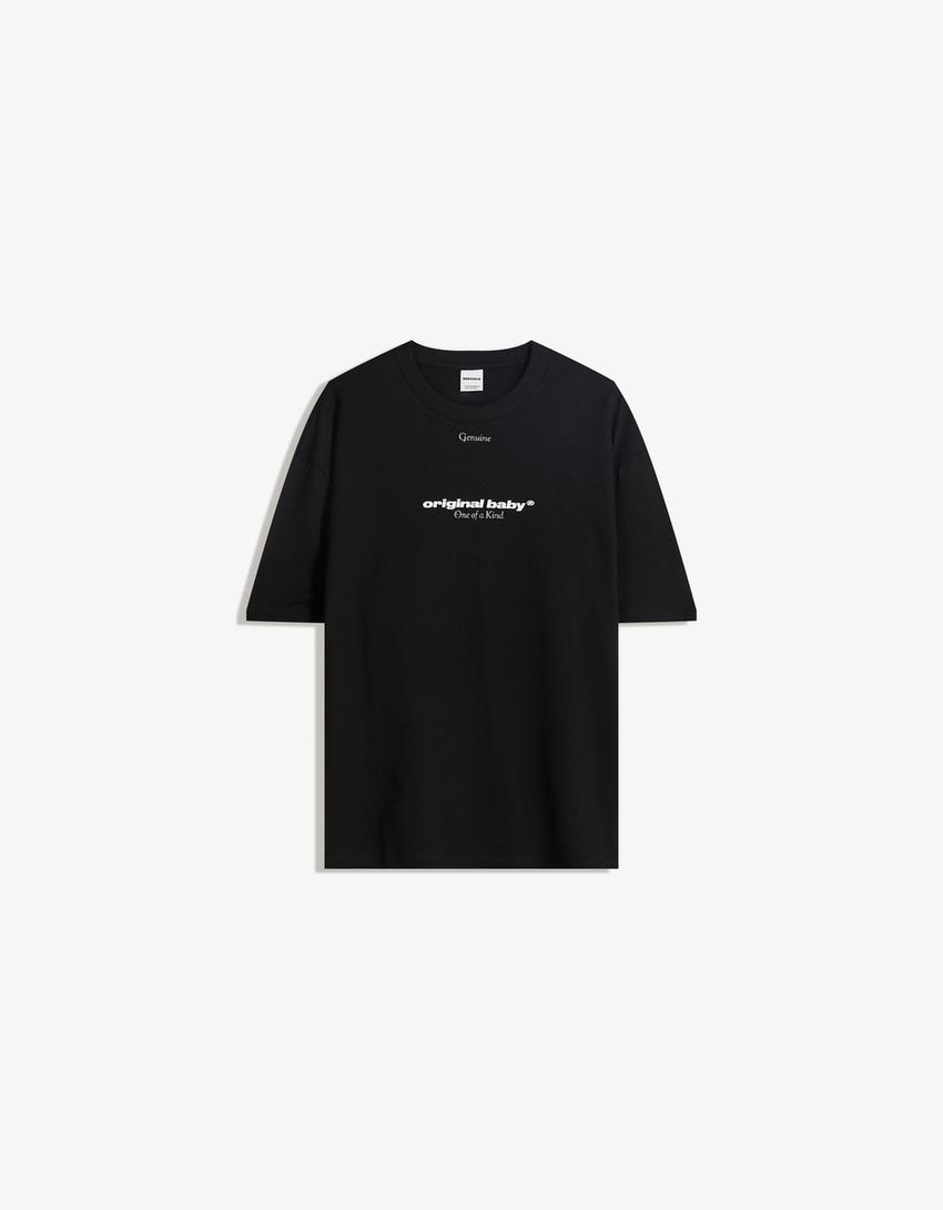 T-shirt à manches courtes-Noir