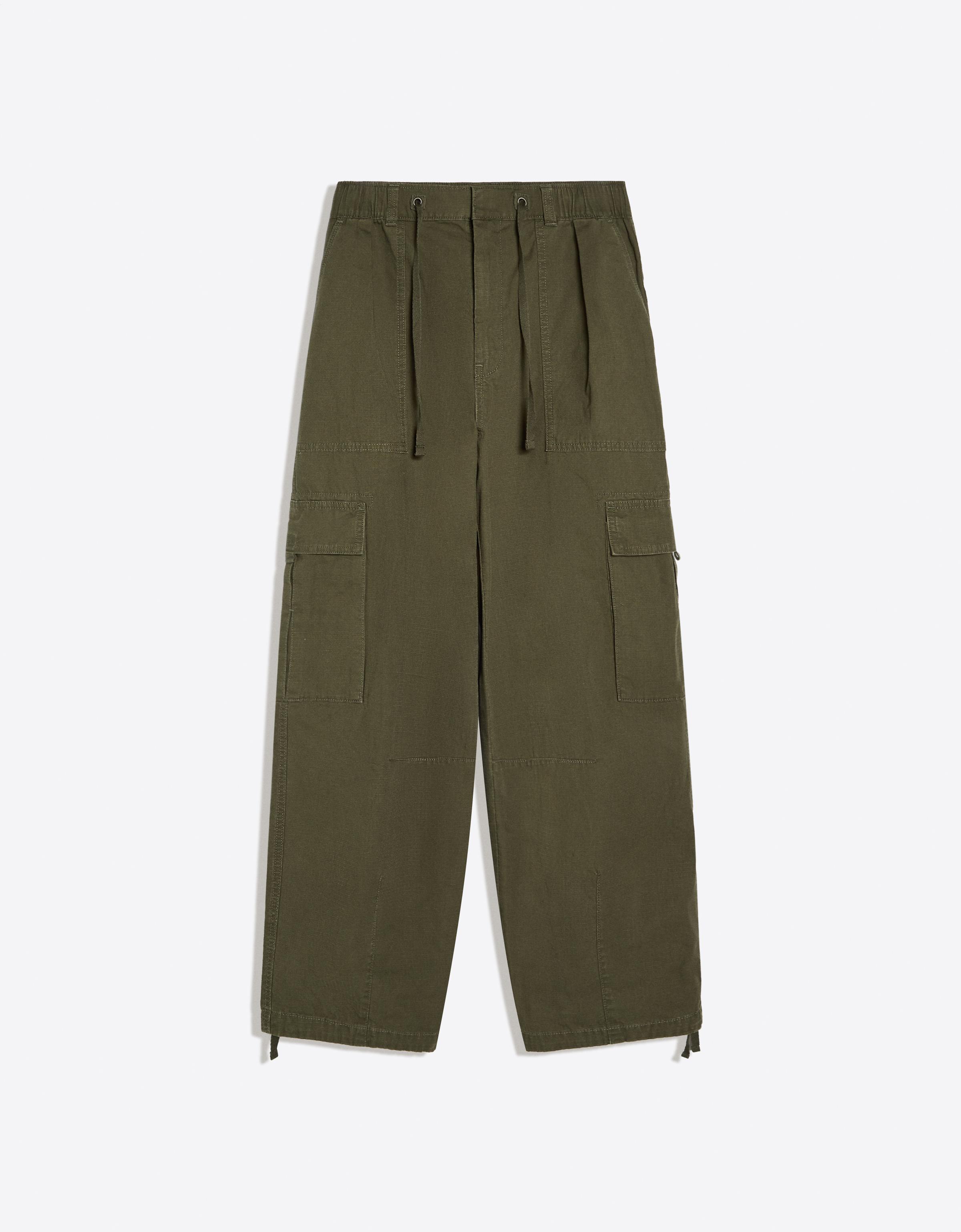 Baggy cargo trousers — Khaki