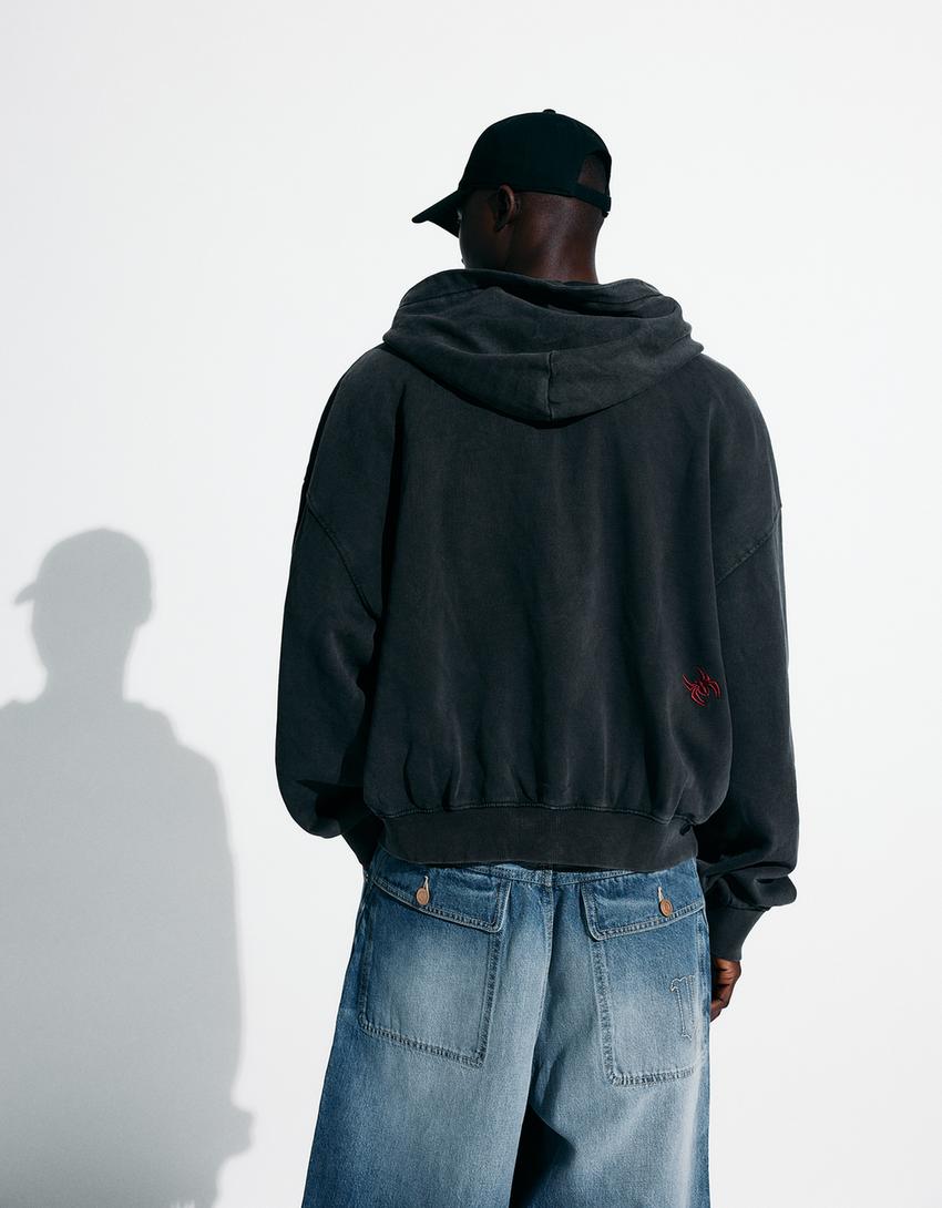 Spider-Man zip-up sweatshirt-Grey