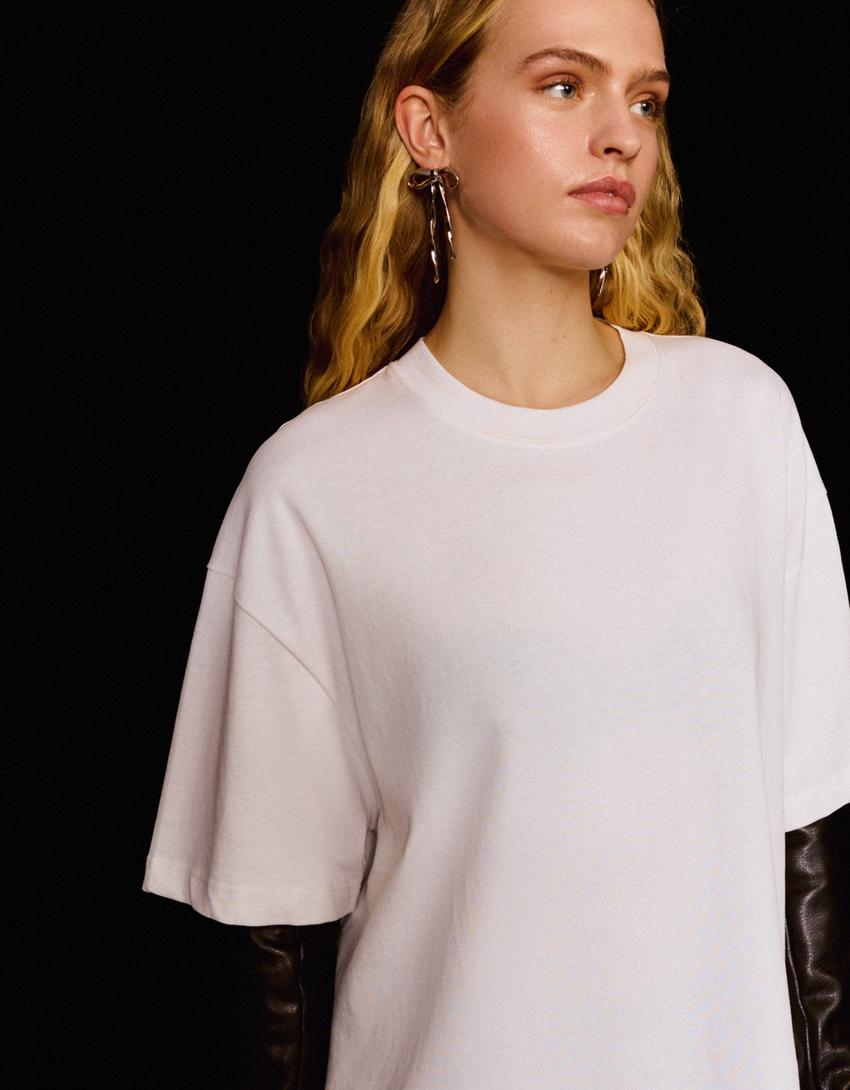 T-shirt de manga curta oversize-Gelo