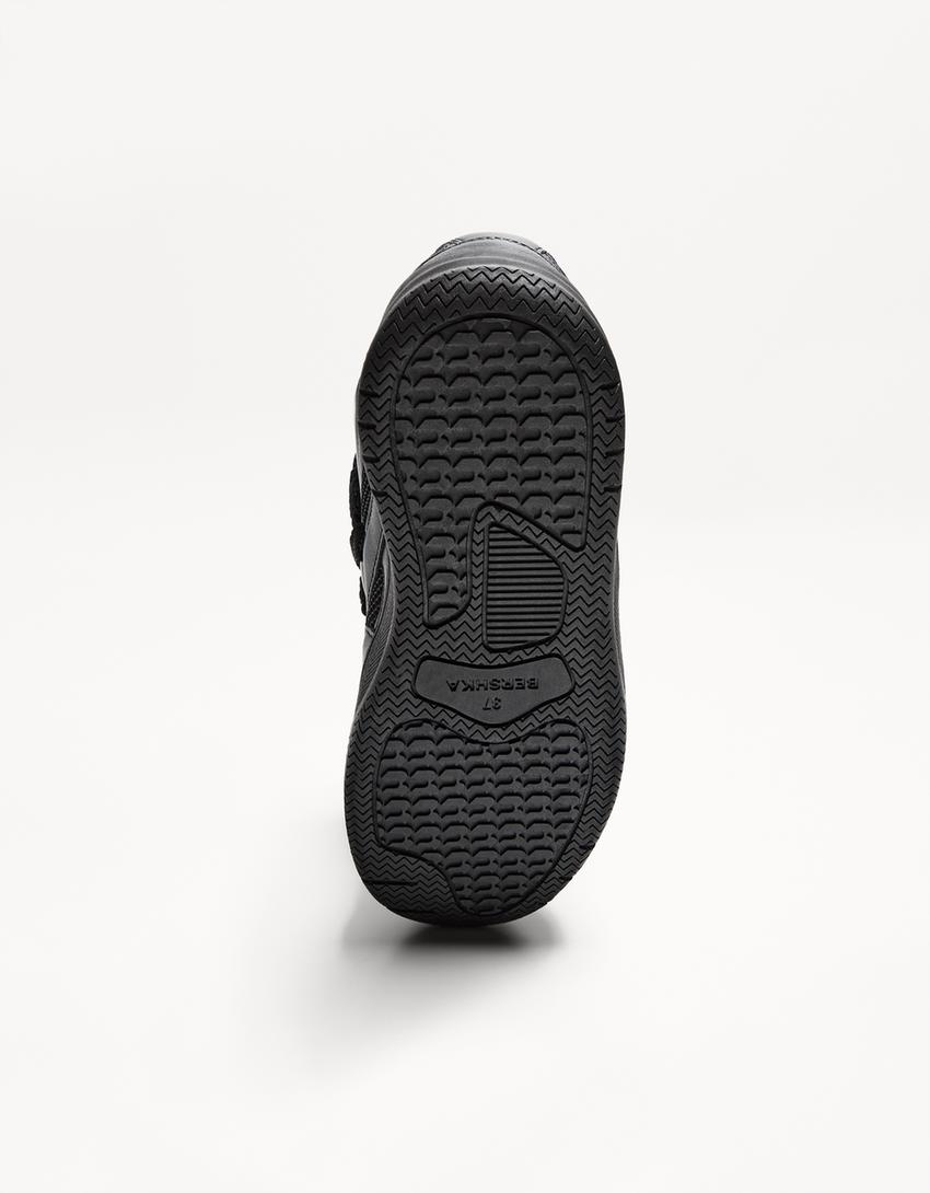 Pantofi sport skate elemente multiple-Negru