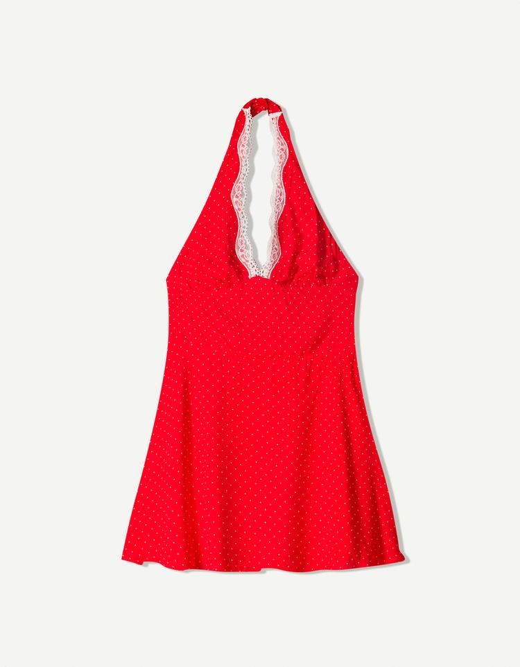 Embroidered mini dress