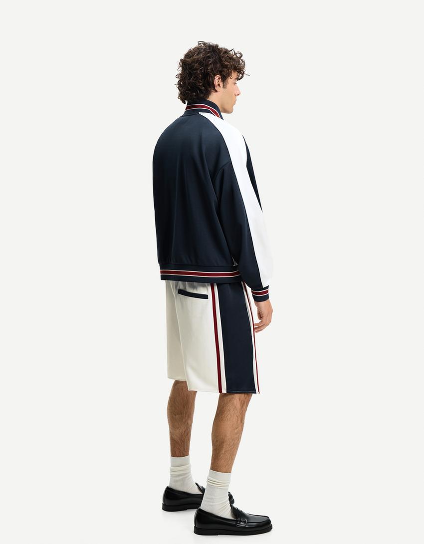 Technical sports Bermuda shorts-Off white-1