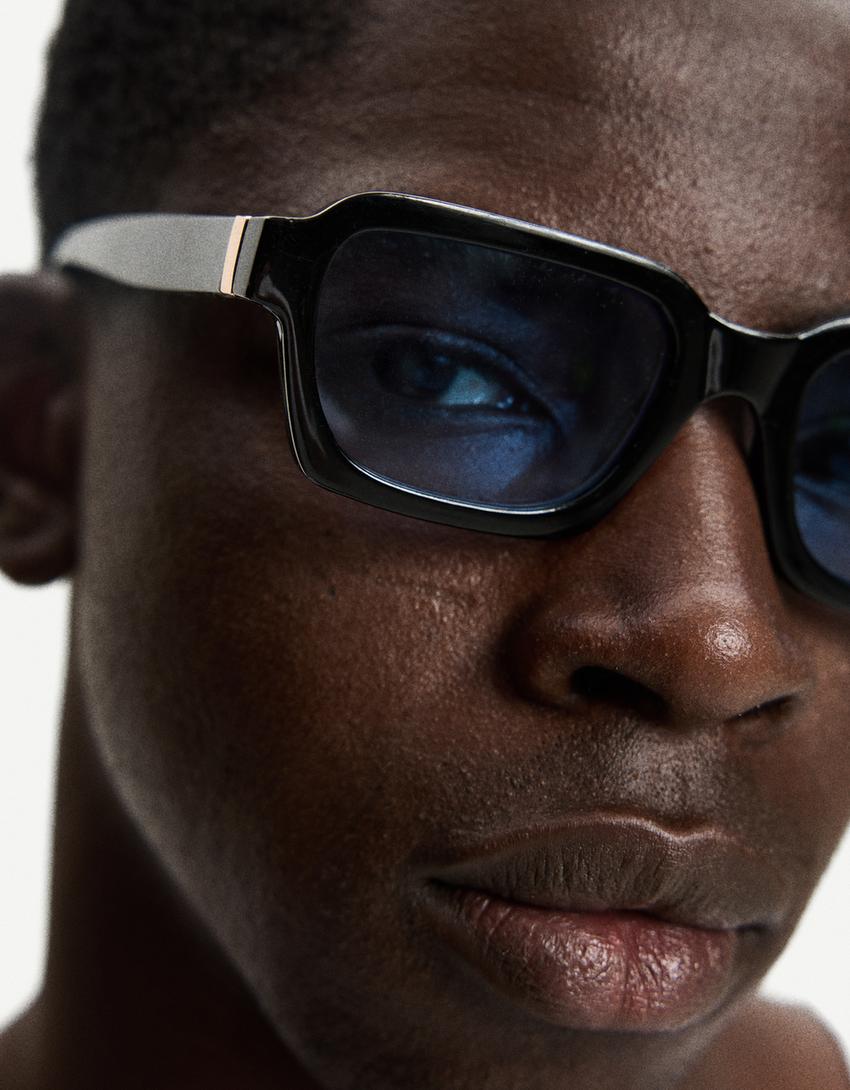 Resin sunglasses-Light blue