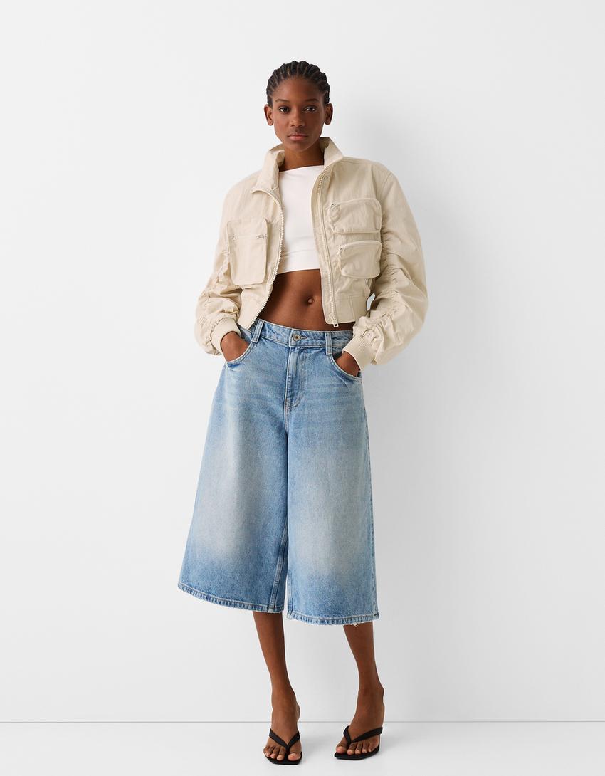 Blouson léger poches-Écru-3