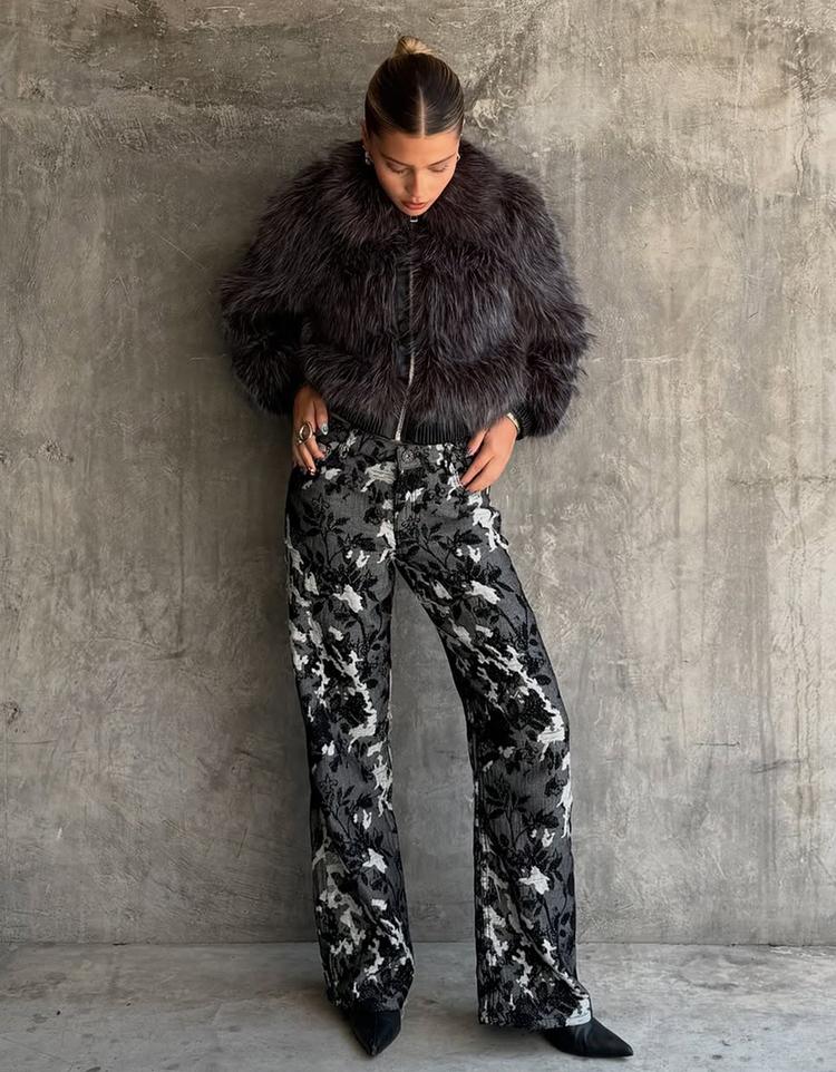 Blouson zippé fausse fourrure