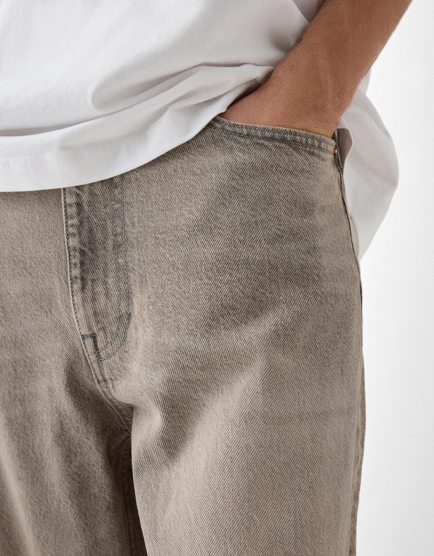 Jeans super baggy-Cinza-7