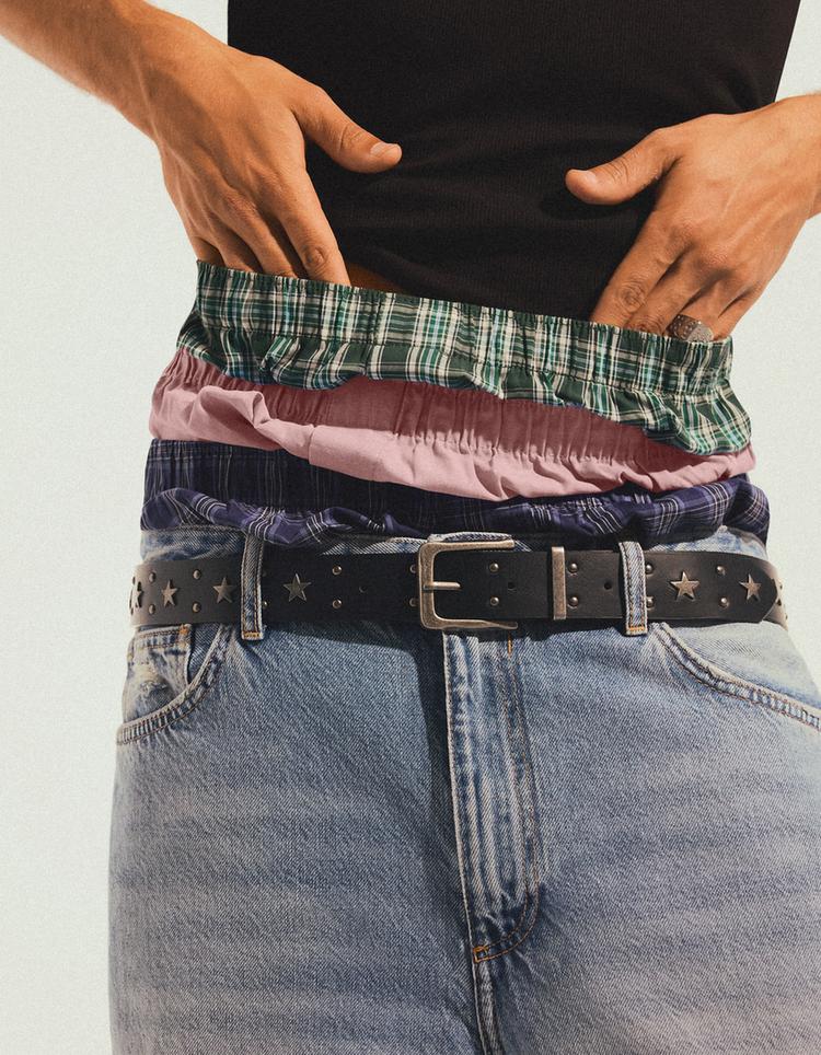 Star stud belt — Black
