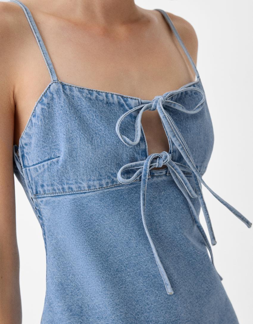 Vestido curto-Azul lavado-2