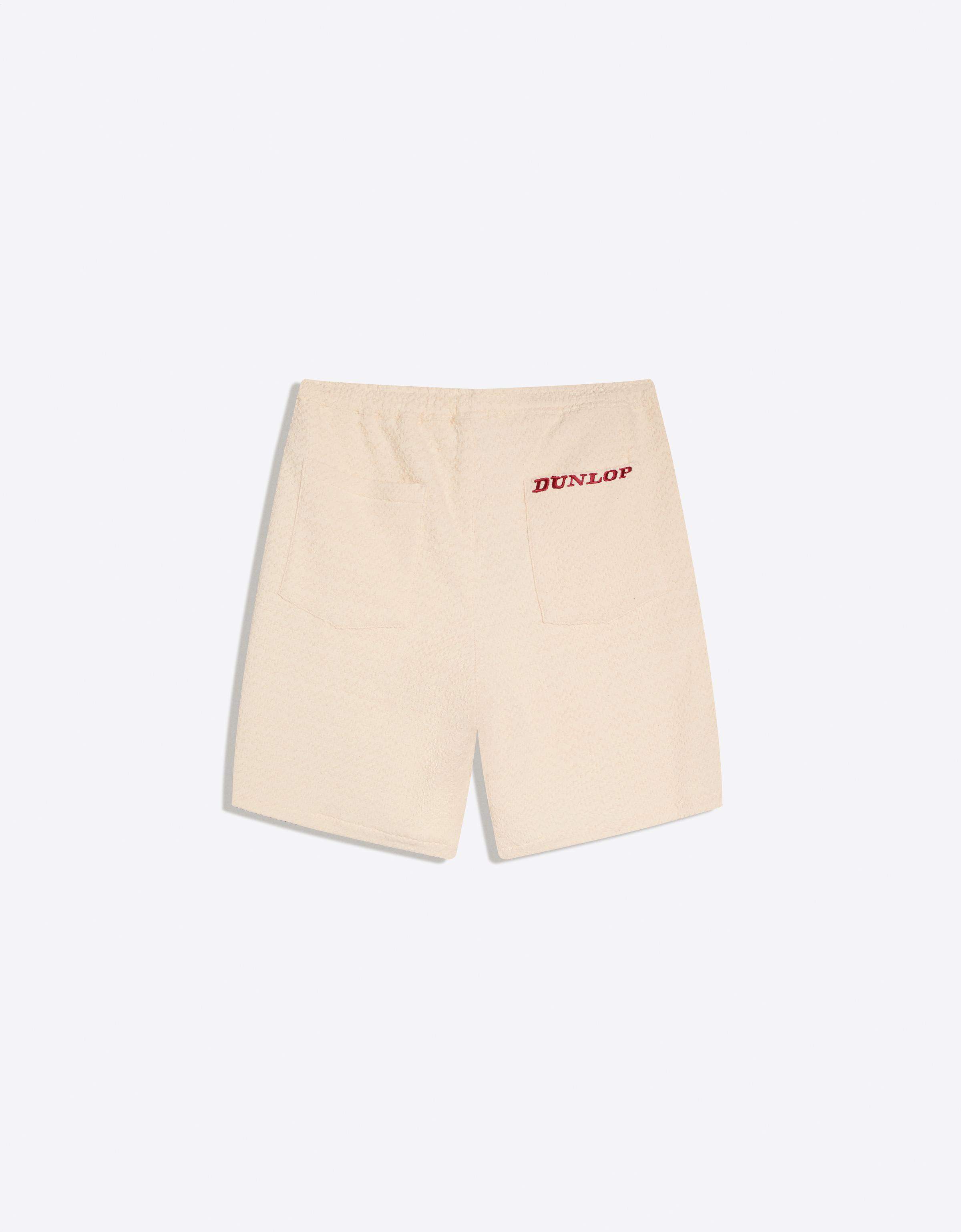 Dunlop regular fit Bermuda shorts - Cream