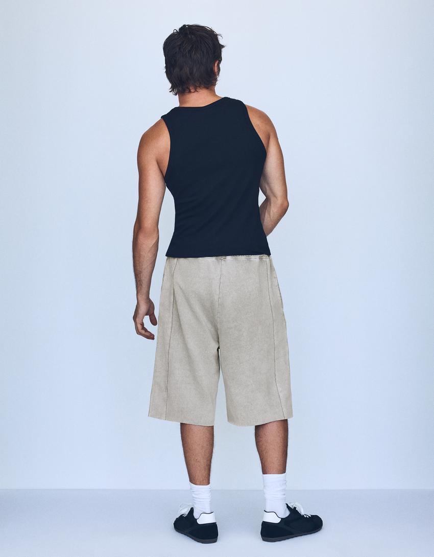 Baggy jorts-Stone