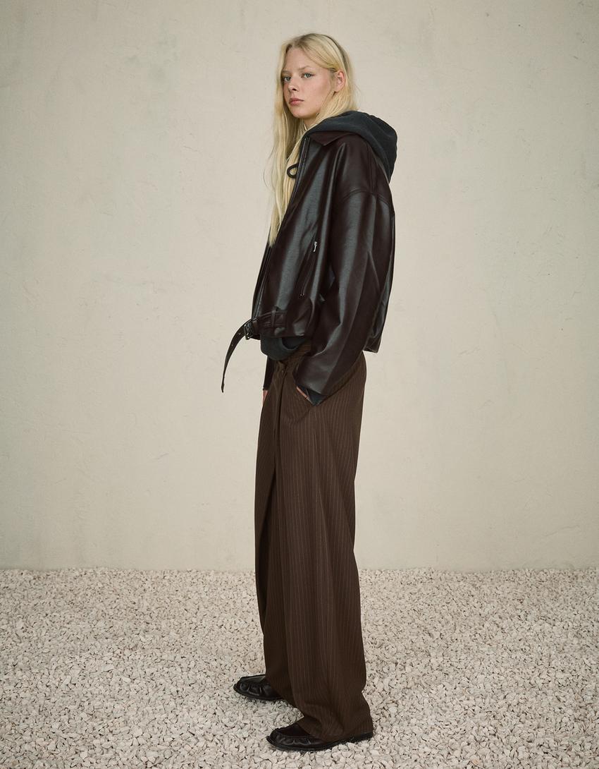 Pantalon tailoring-Marron