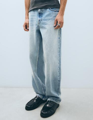Straight wide-leg jeans — Light blue 3