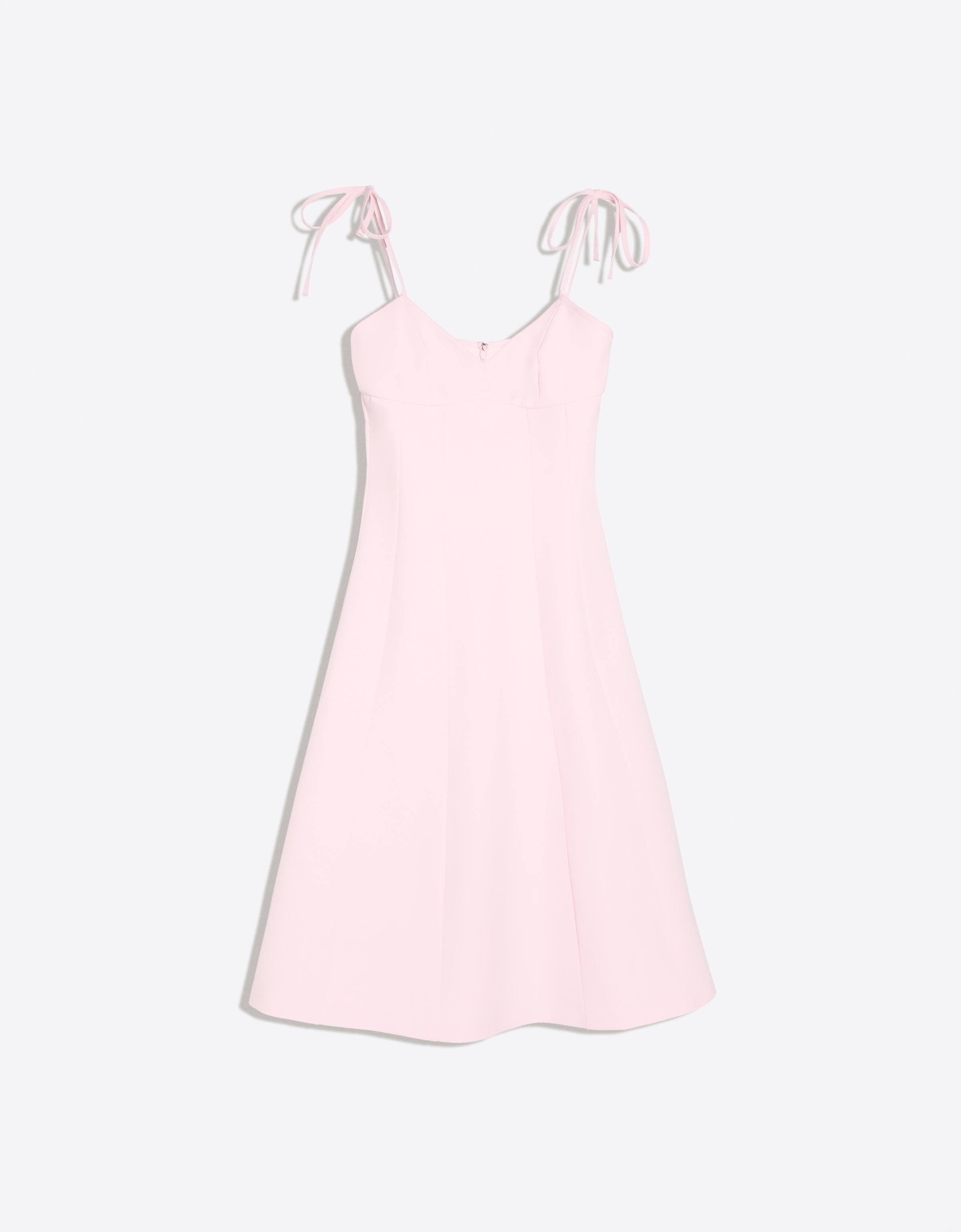 Structured mini dress with bows — Pink