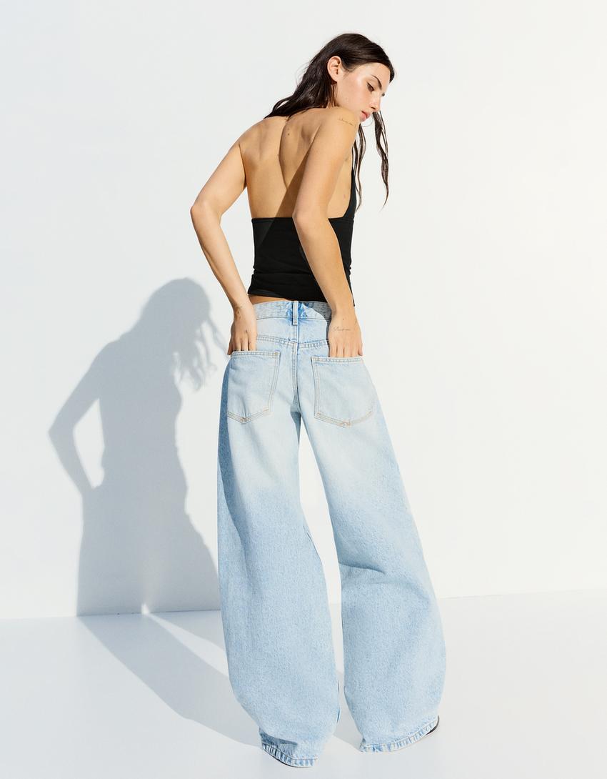 Top encolure américaine-Noir