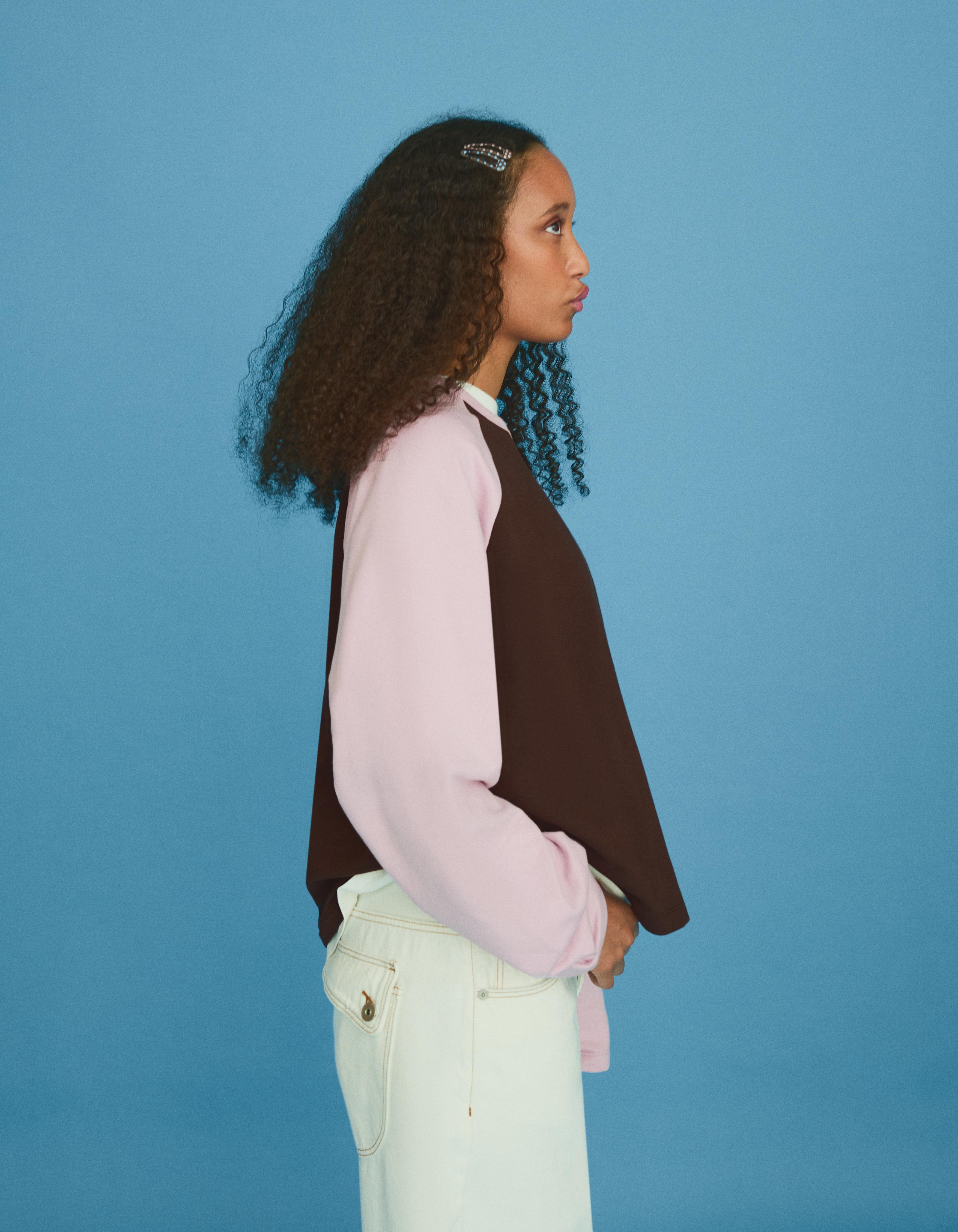 Bershka Bisiklet yaka reglan kazak görsel 8