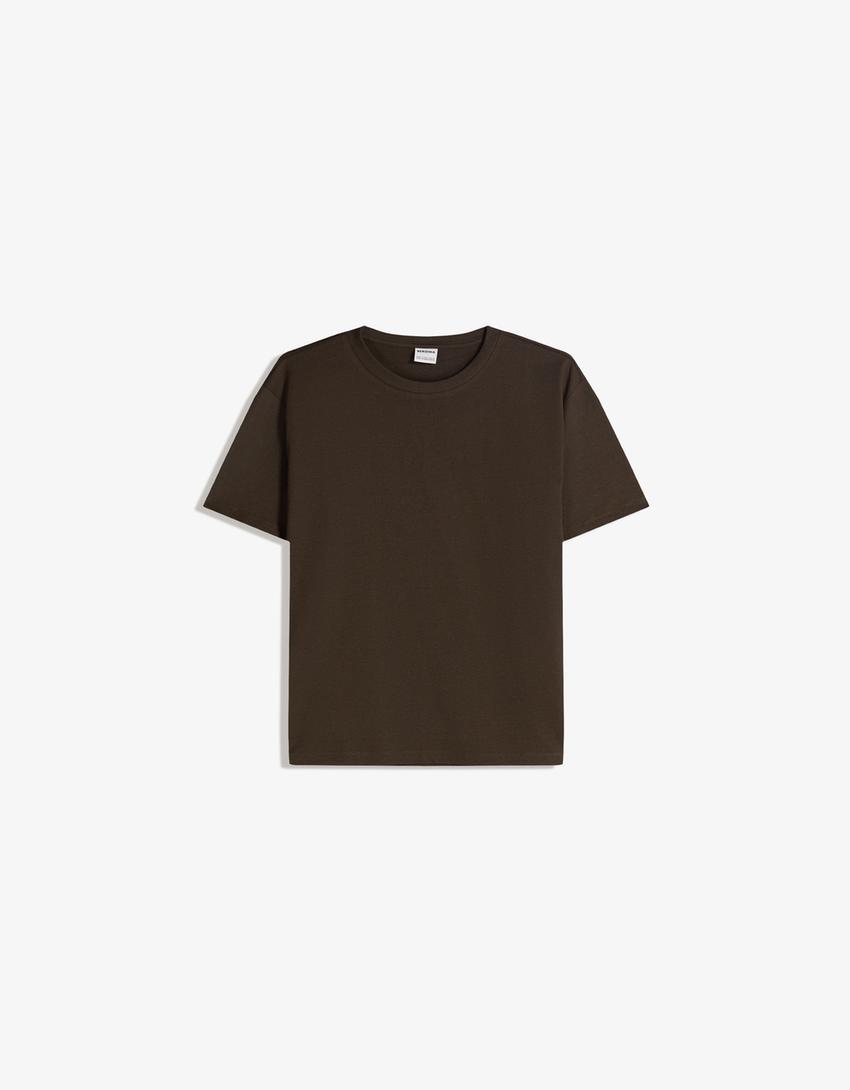 T-Shirt mit kurzen Ärmeln-Braun