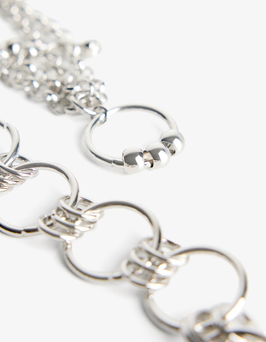 Set 2 coliere pandantiv piercing signature edition-Argint