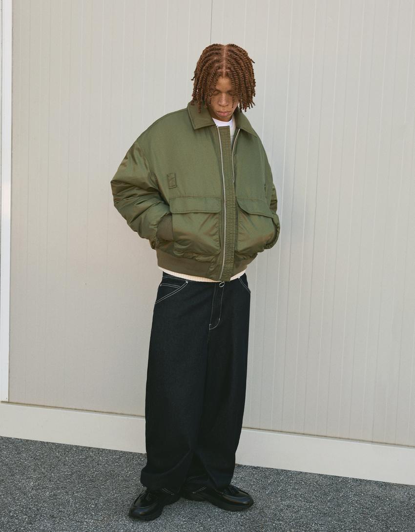 Techniczna kurtka bomber-Khaki