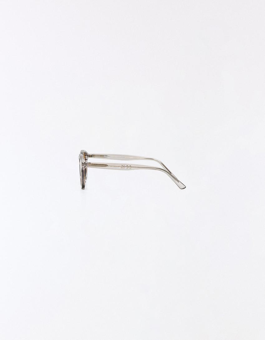 Occhiali da sole rotondi-Grigio