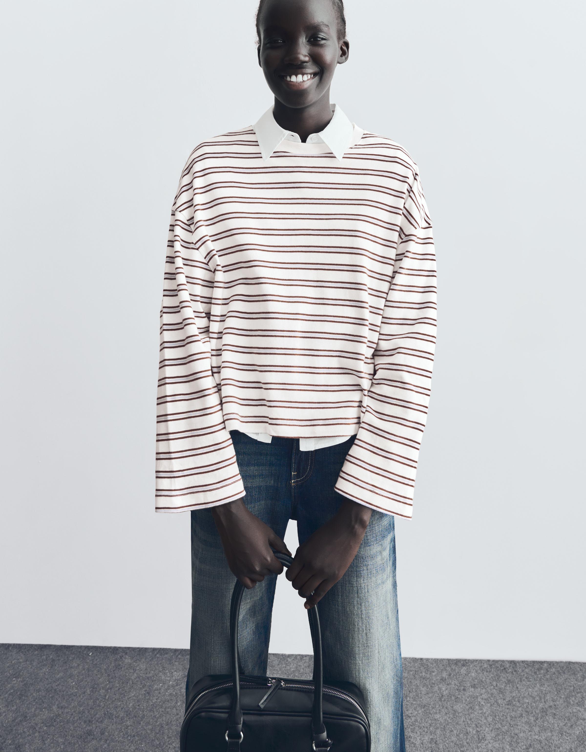 Uzun kollu baskılı tişört - Görsel 127