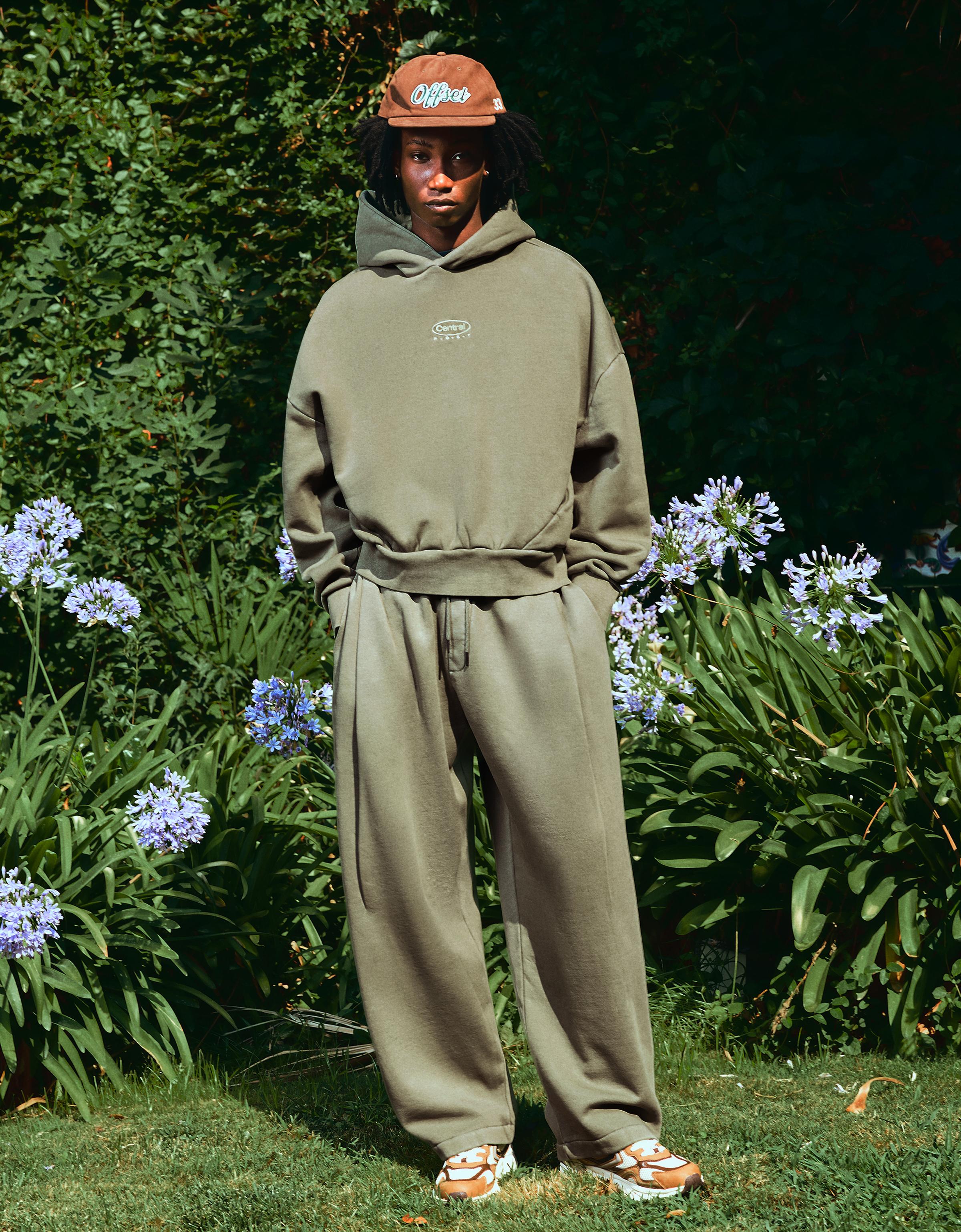 Bershka Pantalón Balloon Efecto Lavado Hombre L Kaki
