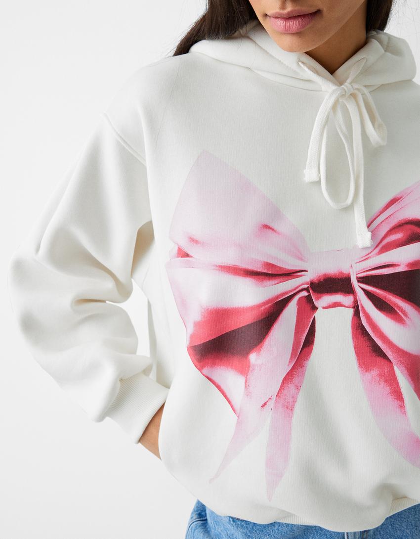 Printed hoodie-Off white