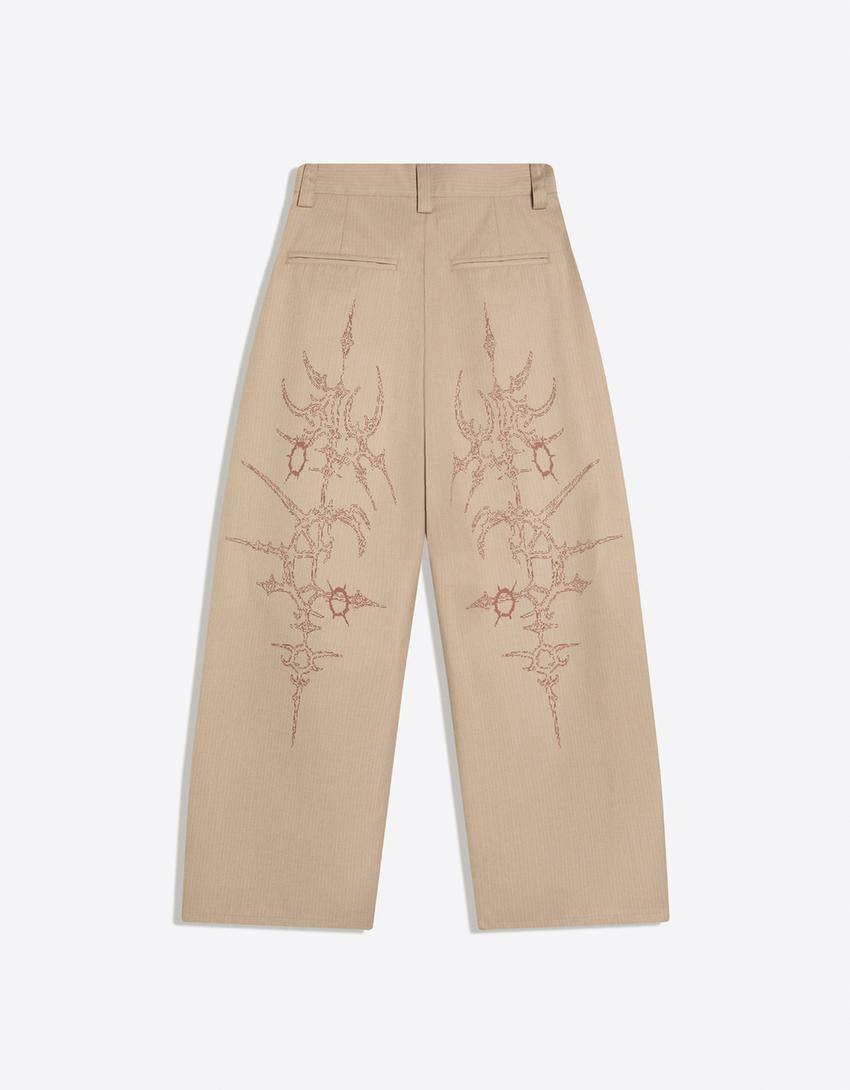 Megabaggy tailored fit trousers-Sand
