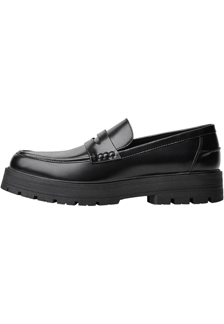 Chunky sole loafers — BLACK