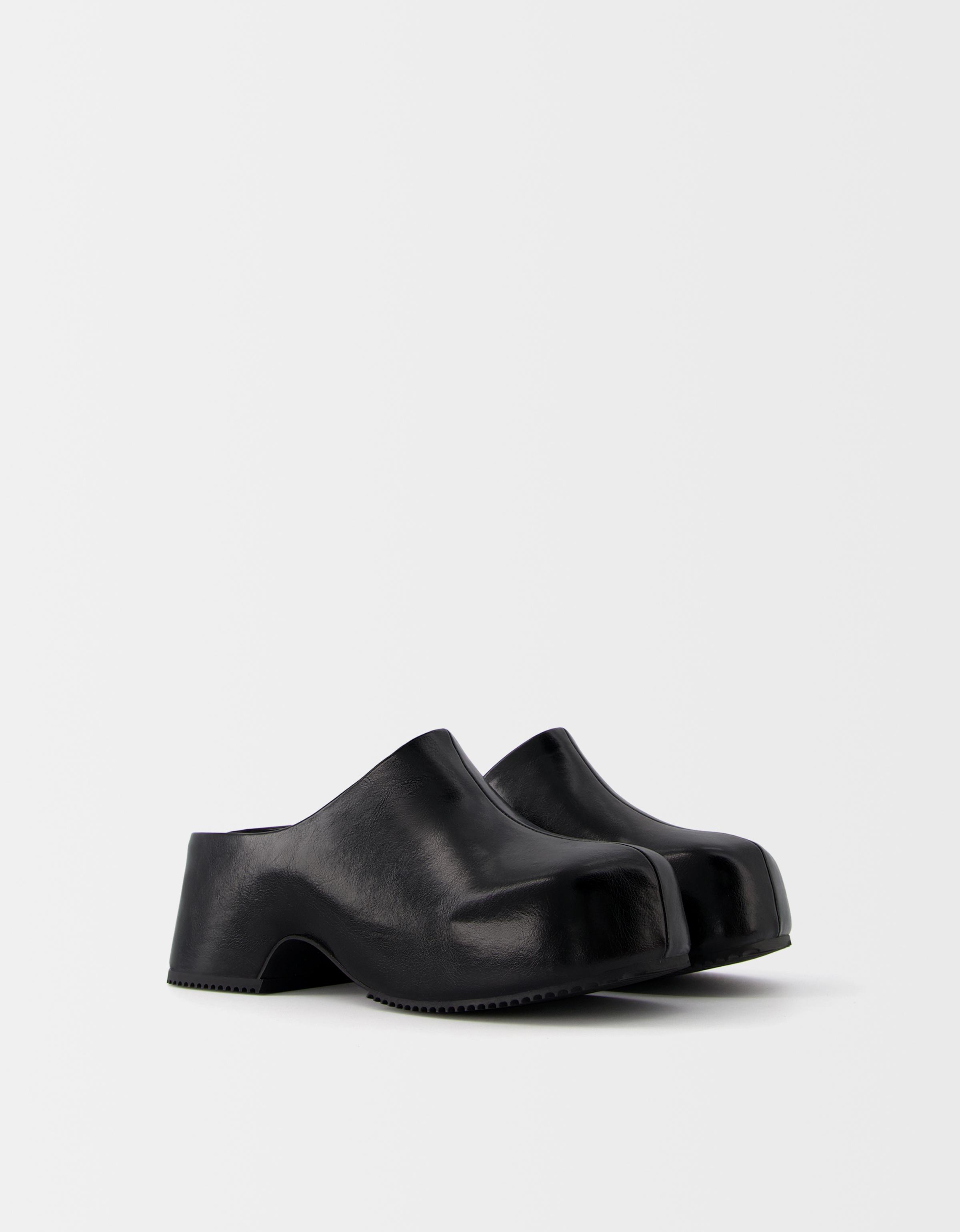 Bershka Plateau-Clogs Damen 38 Schwarz