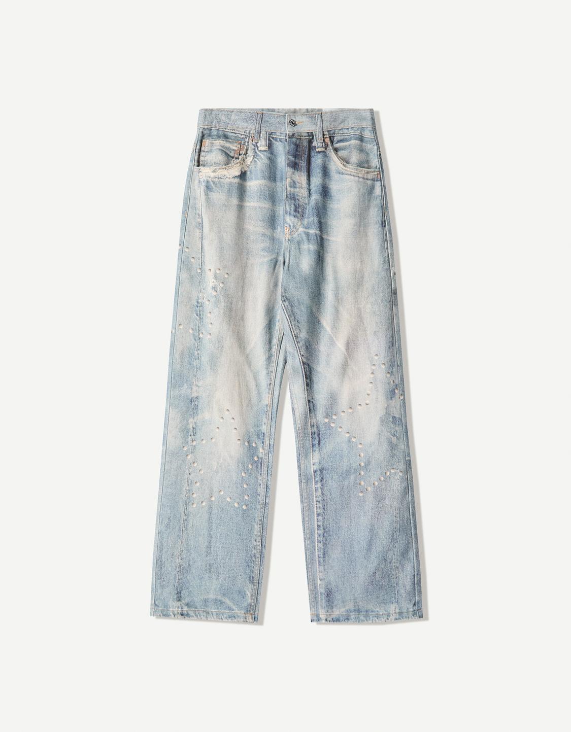 Baggy printed jeans